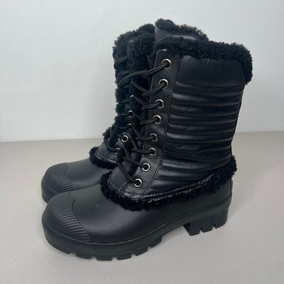 Hunter Original Pac Shearling Winter Rain Rubber Boots Size 6 - Picture 2 of 11